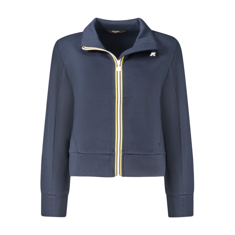 K-WAY FELPA CON ZIP DONNA BLU