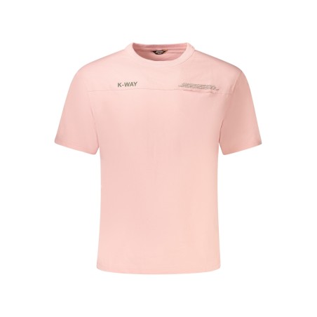 K-WAY T-SHIRT MANICHE CORTE UOMO ROSA