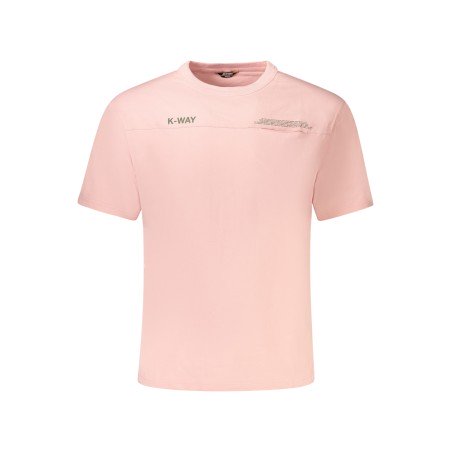 K-WAY T-SHIRT MANICHE CORTE UOMO ROSA