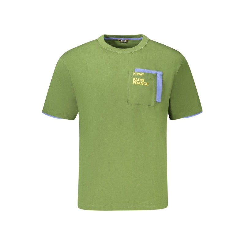 K-WAY T-SHIRT MANICHE CORTE UOMO VERDE
