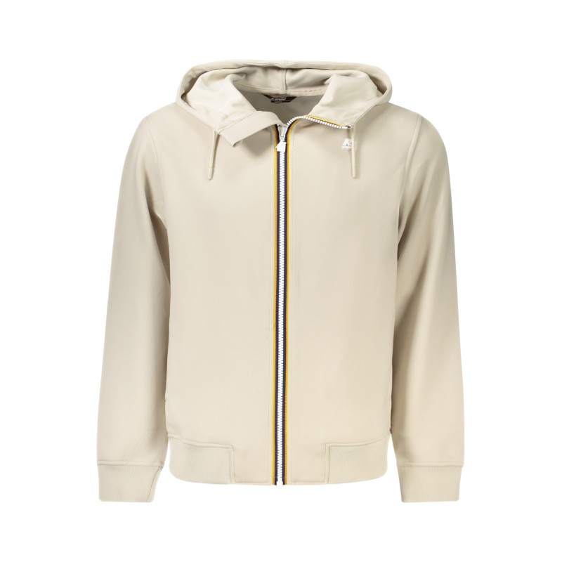 K-WAY FELPA CON ZIP UOMO BEIGE