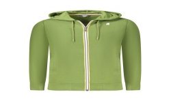 K-WAY FELPA CON ZIP UOMO VERDE