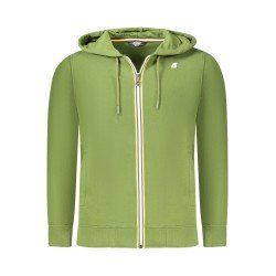 K-WAY FELPA CON ZIP UOMO VERDE