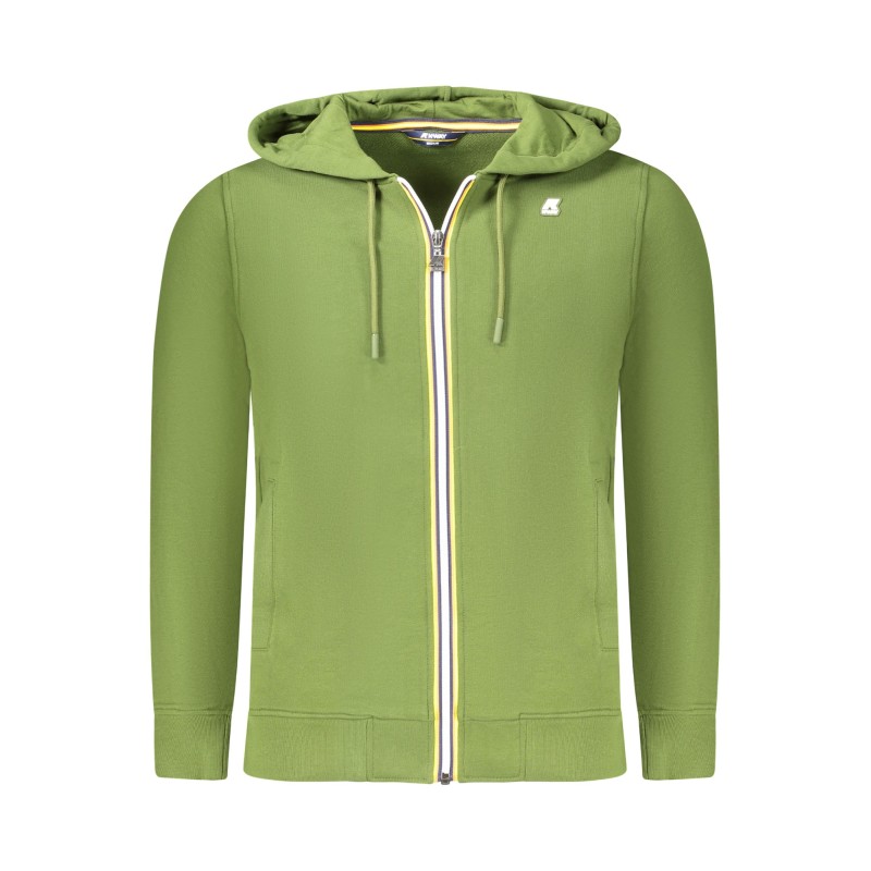K-WAY FELPA CON ZIP UOMO VERDE K-WAY FELPA CON ZIP UOMO VERDE
