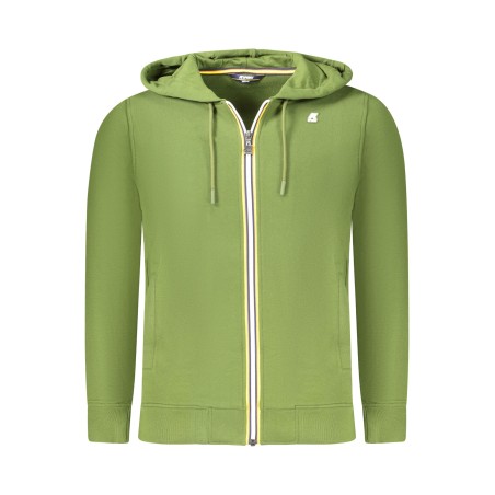 K-WAY FELPA CON ZIP UOMO VERDE