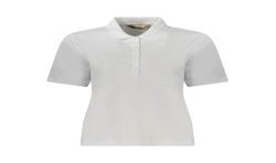 K-WAY POLO MANICHE CORTE DONNA BIANCO