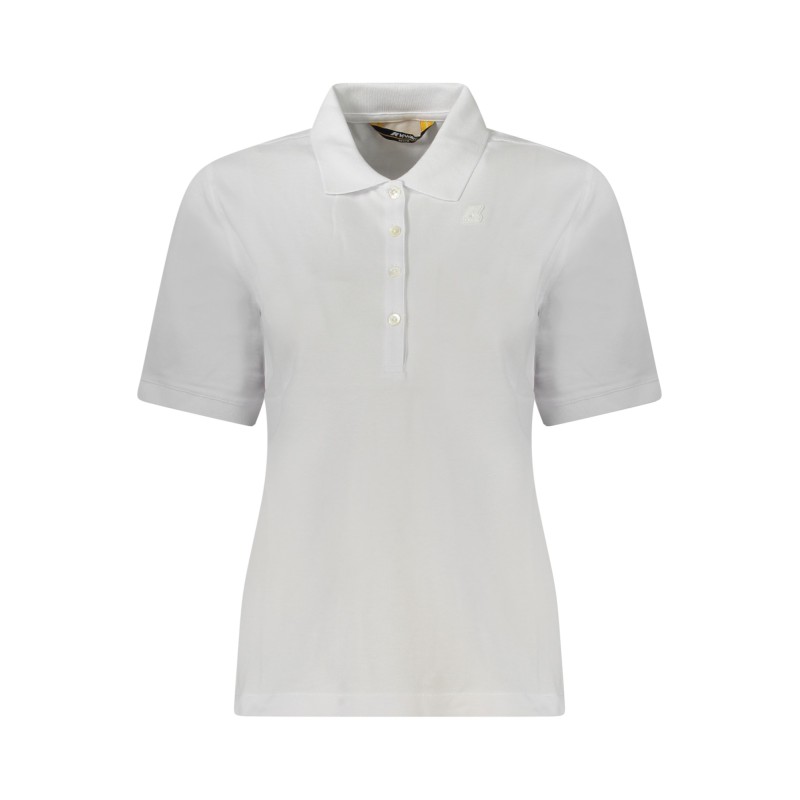 K-WAY POLO MANICHE CORTE DONNA BIANCO