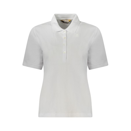 K-WAY POLO MANICHE CORTE DONNA BIANCO