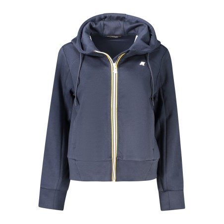 K-WAY FELPA CON ZIP DONNA BLU