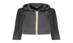 K-WAY FELPA CON ZIP DONNA NERO