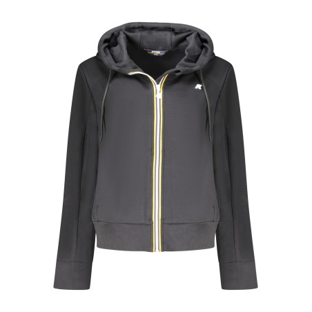 K-WAY FELPA CON ZIP DONNA NERO