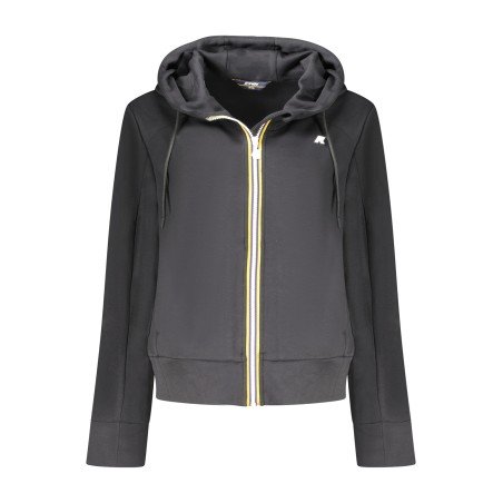 K-WAY FELPA CON ZIP DONNA NERO