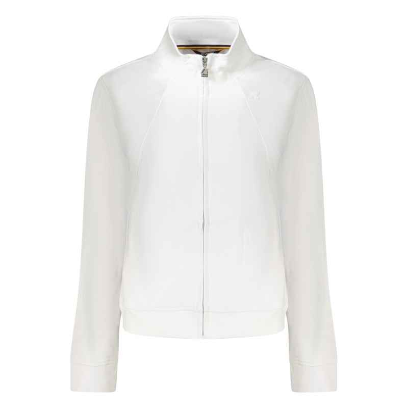 K-WAY FELPA CON ZIP DONNA BIANCO