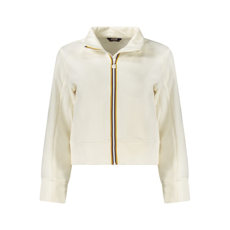 K-WAY FELPA CON ZIP DONNA BIANCO
