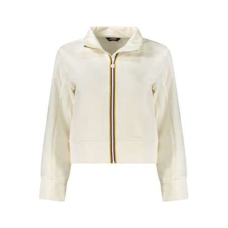K-WAY FELPA CON ZIP DONNA BIANCO