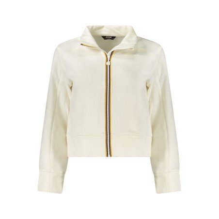 K-WAY FELPA CON ZIP DONNA BIANCO