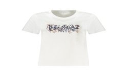 PEPE JEANS T-SHIRT MANICHE CORTE DONNA BIANCO