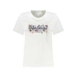 PEPE JEANS T-SHIRT MANICHE CORTE DONNA BIANCO