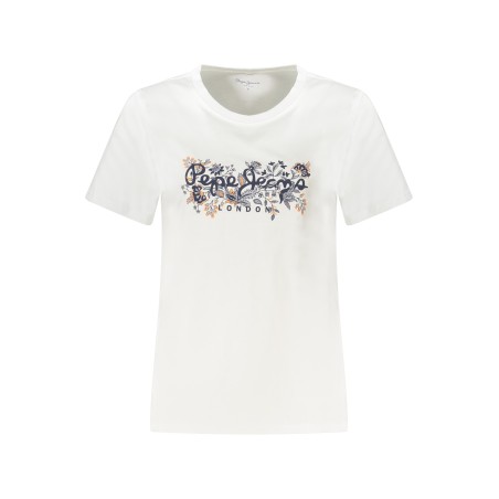 PEPE JEANS T-SHIRT MANICHE CORTE DONNA BIANCO