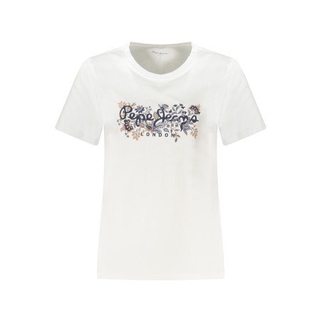 PEPE JEANS T-SHIRT MANICHE CORTE DONNA BIANCO