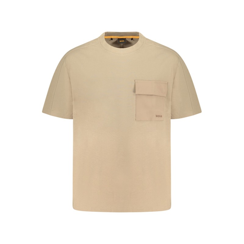 HUGO BOSS T-SHIRT MANICHE CORTE UOMO BEIGE