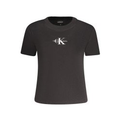 CALVIN KLEIN T-SHIRT MANICHE CORTE DONNA NERO