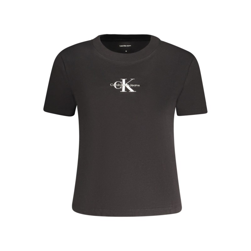 CALVIN KLEIN T-SHIRT MANICHE CORTE DONNA NERO