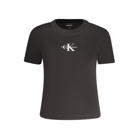CALVIN KLEIN T-SHIRT MANICHE CORTE DONNA NERO