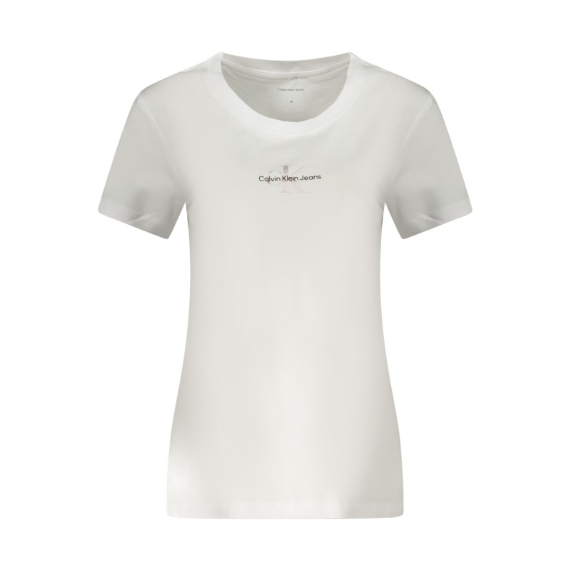 CALVIN KLEIN T-SHIRT MANICHE CORTE DONNA BIANCO CALVIN KLEIN T-SHIRT MANICHE CORTE DONNA BIANCO