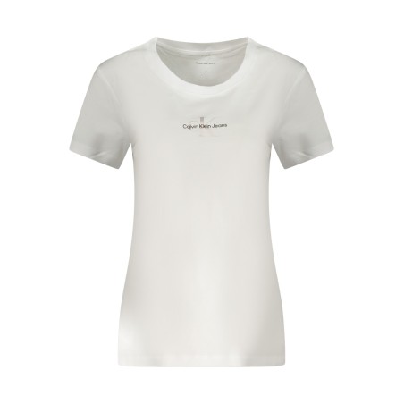 CALVIN KLEIN T-SHIRT MANICHE CORTE DONNA BIANCO