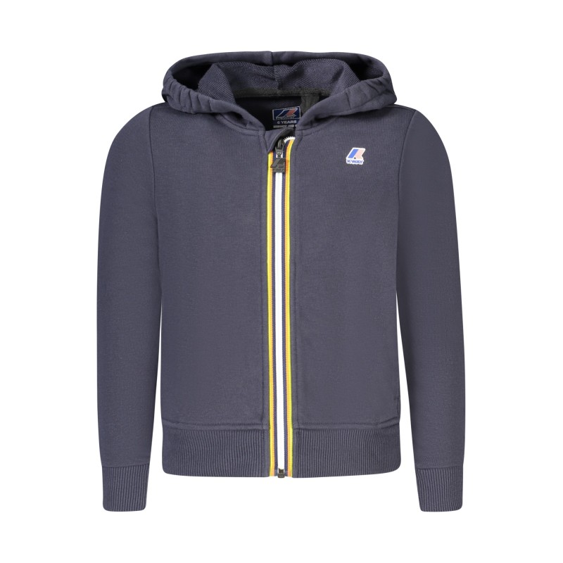 K-WAY FELPA CON ZIP BAMBINO BLU K-WAY FELPA CON ZIP BAMBINO BLU