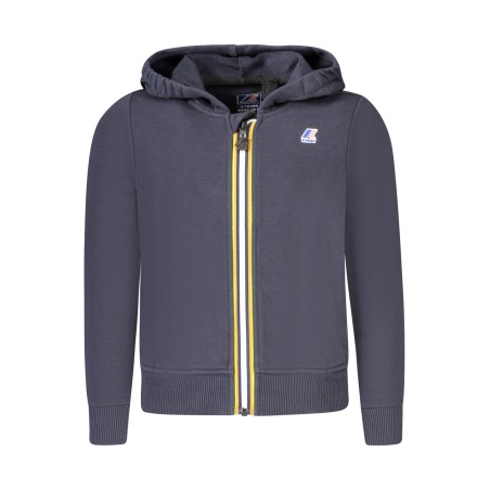 K-WAY FELPA CON ZIP BAMBINO BLU