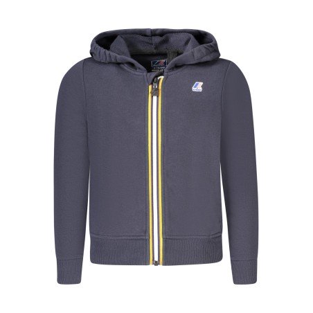K-WAY FELPA CON ZIP BAMBINO BLU