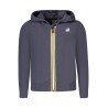 K-WAY FELPA CON ZIP BAMBINO BLU