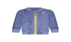 K-WAY FELPA CON ZIP BAMBINO BLU