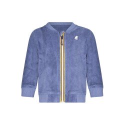 K-WAY FELPA CON ZIP BAMBINO BLU