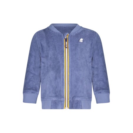 K-WAY FELPA CON ZIP BAMBINO BLU