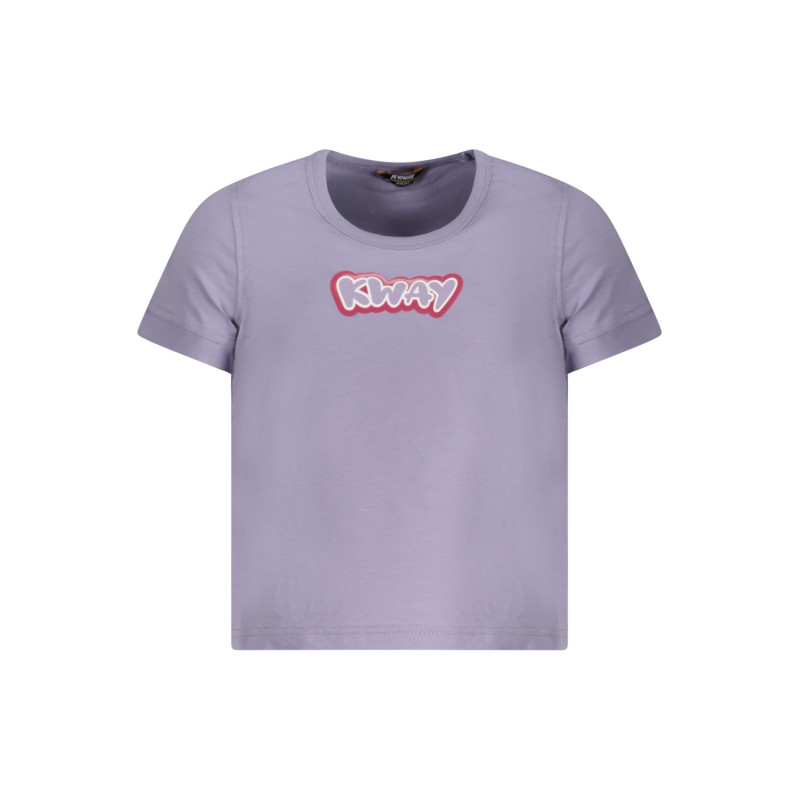 K-WAY T-SHIRT MANICHE CORTE BAMBINA VIOLA