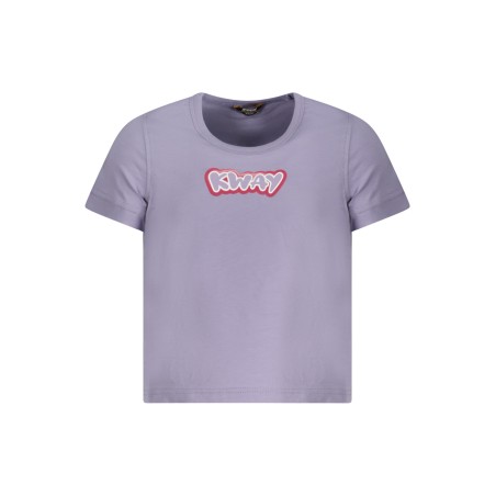 K-WAY T-SHIRT MANICHE CORTE BAMBINA VIOLA