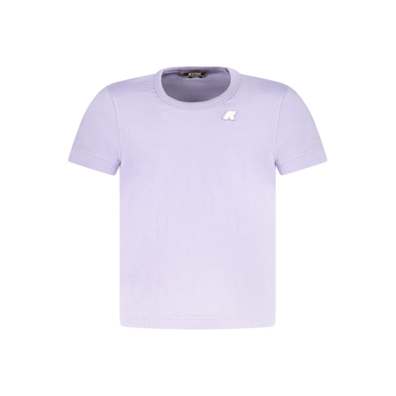 K-WAY T-SHIRT MANICHE CORTE BAMBINA VIOLA