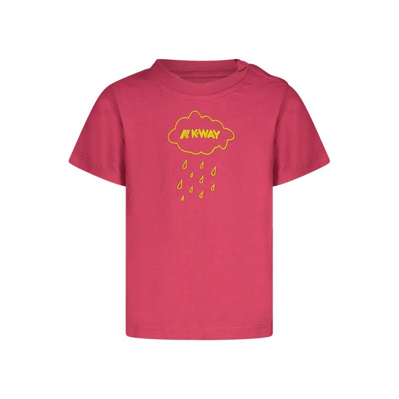 K-WAY T-SHIRT MANICHE CORTE BAMBINA ROSA K-WAY T-SHIRT MANICHE CORTE BAMBINA ROSA