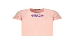 K-WAY T-SHIRT MANICHE CORTE BAMBINA ROSA