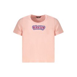 K-WAY T-SHIRT MANICHE CORTE BAMBINA ROSA