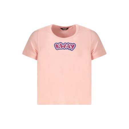 K-WAY T-SHIRT MANICHE CORTE BAMBINA ROSA
