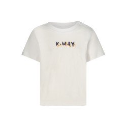 K-WAY T-SHIRT MANICHE CORTE BAMBINO BIANCO