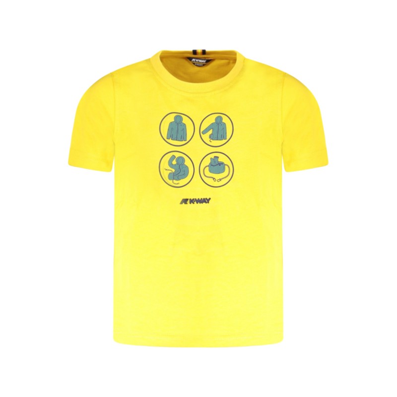 K-WAY T-SHIRT MANICHE CORTE BAMBINO GIALLO