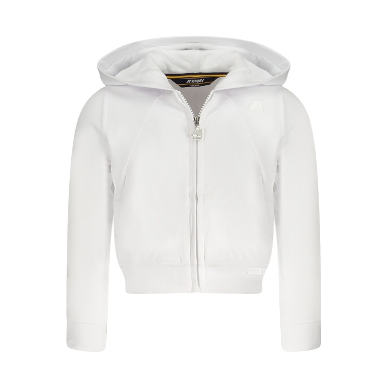 K-WAY FELPA CON ZIP BAMBINA BIANCO