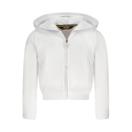 K-WAY FELPA CON ZIP BAMBINA BIANCO