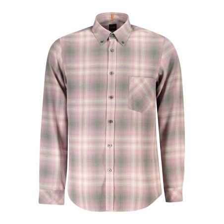 HUGO BOSS CAMICIA MANICHE LUNGHE UOMO ROSA
