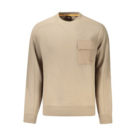 HUGO BOSS FELPA SENZA ZIP UOMO BEIGE